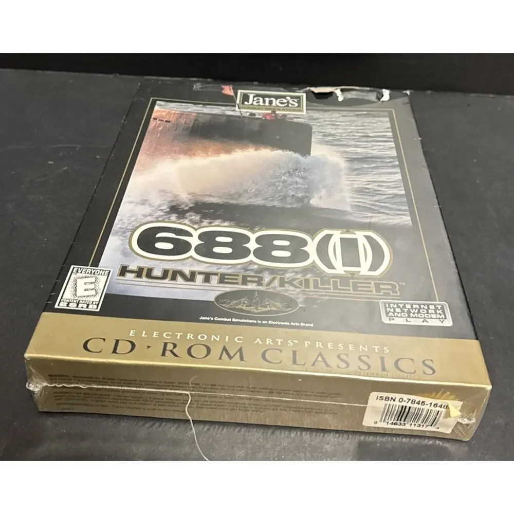 Jane's Combat Simulation 688(I) Hunter/Killer Sub PC CD-ROM Sealed Box Damage